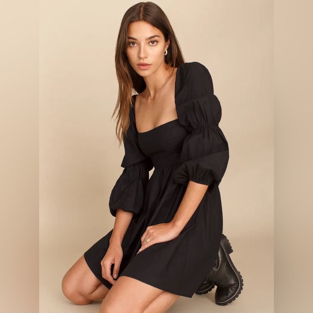 Reformation Black Mini Dress